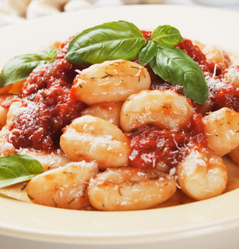 Plate with gnocchi