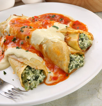 Cannelloni with ricotta and spinach